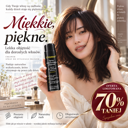 🔥【Tylko przez ograniczony czas – 70% TANIEJ】Creawel® 🚩 Brzoskwiniowy spray zwiększający objętość u nasady | Lekko unosi włosy u nasady, zapewniając elegancki i pełny objętości wygląd