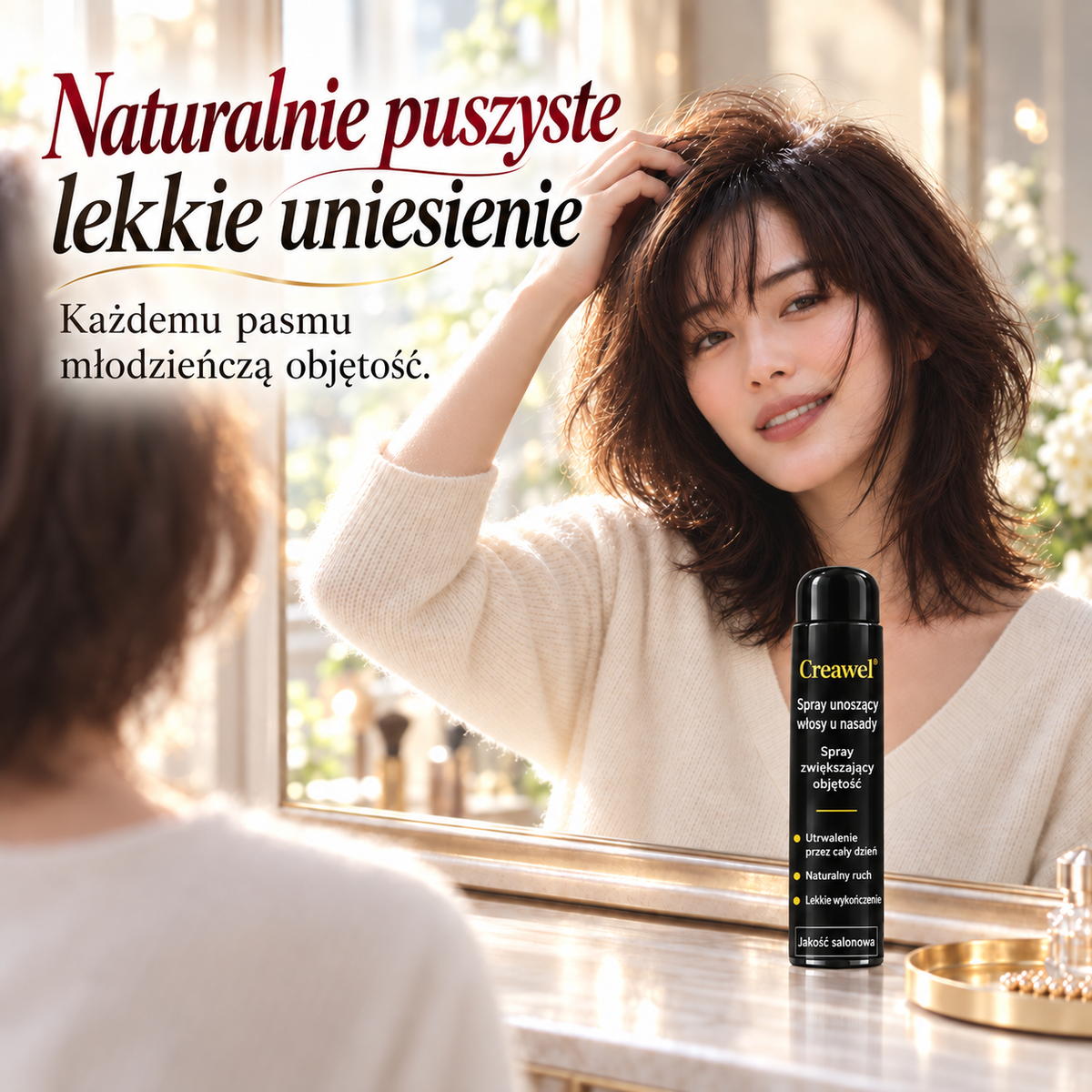 🔥【Tylko przez ograniczony czas – 70% TANIEJ】Creawel® 🚩 Brzoskwiniowy spray zwiększający objętość u nasady | Lekko unosi włosy u nasady, zapewniając elegancki i pełny objętości wygląd