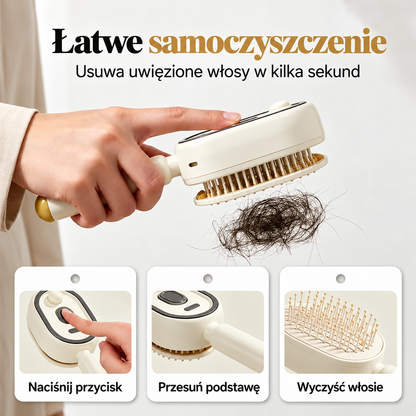 BILLHOL® 💦 Elektryczna szczotka do włosów 5 w 1 – Gładkie i lśniące włosy bez puszenia w kilka chwil | Rozczesuje, masuje i odświeża