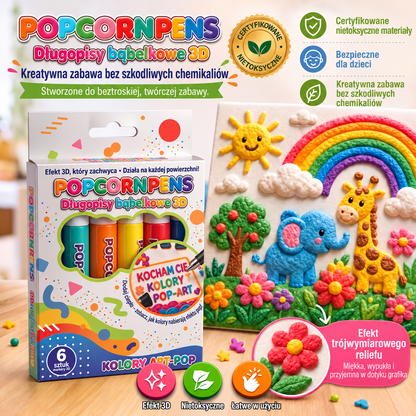 Billhol® 3D Relief Art Pen🥨 Zamień płaskie rysunki w dotykową sztukę 3D — Bezpieczny materiał klasy spożywczej, bez zapachu📝