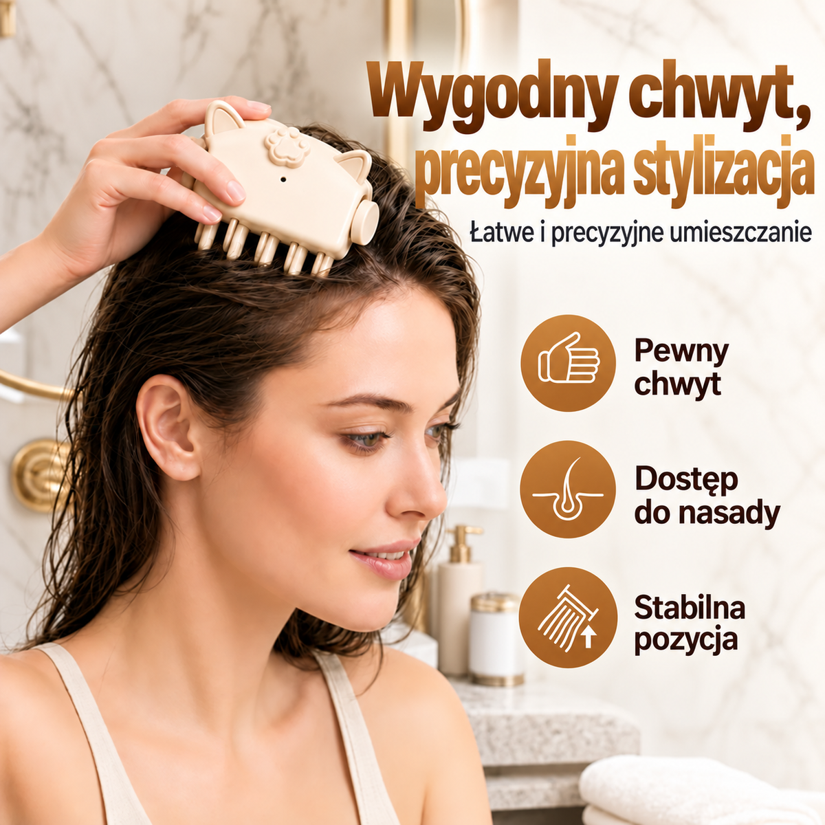 🎉 Ponad 50 000 sprzedanych sztuk🚋 | BILLHOL® 🙆‍♀️ Bezprzewodowa spinka premium – unosi włosy u nasady i dodaje objętości