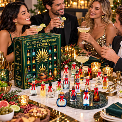 BILLHOL® 🎄 Kalendarz adwentowy 2026🌿 – 24 dni świątecznych niespodzianek z oryginalnymi mini buteleczkami w stylu tequili