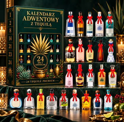 BILLHOL® 🎄 Kalendarz adwentowy 2026🌿 – 24 dni świątecznych niespodzianek z oryginalnymi mini buteleczkami w stylu tequili