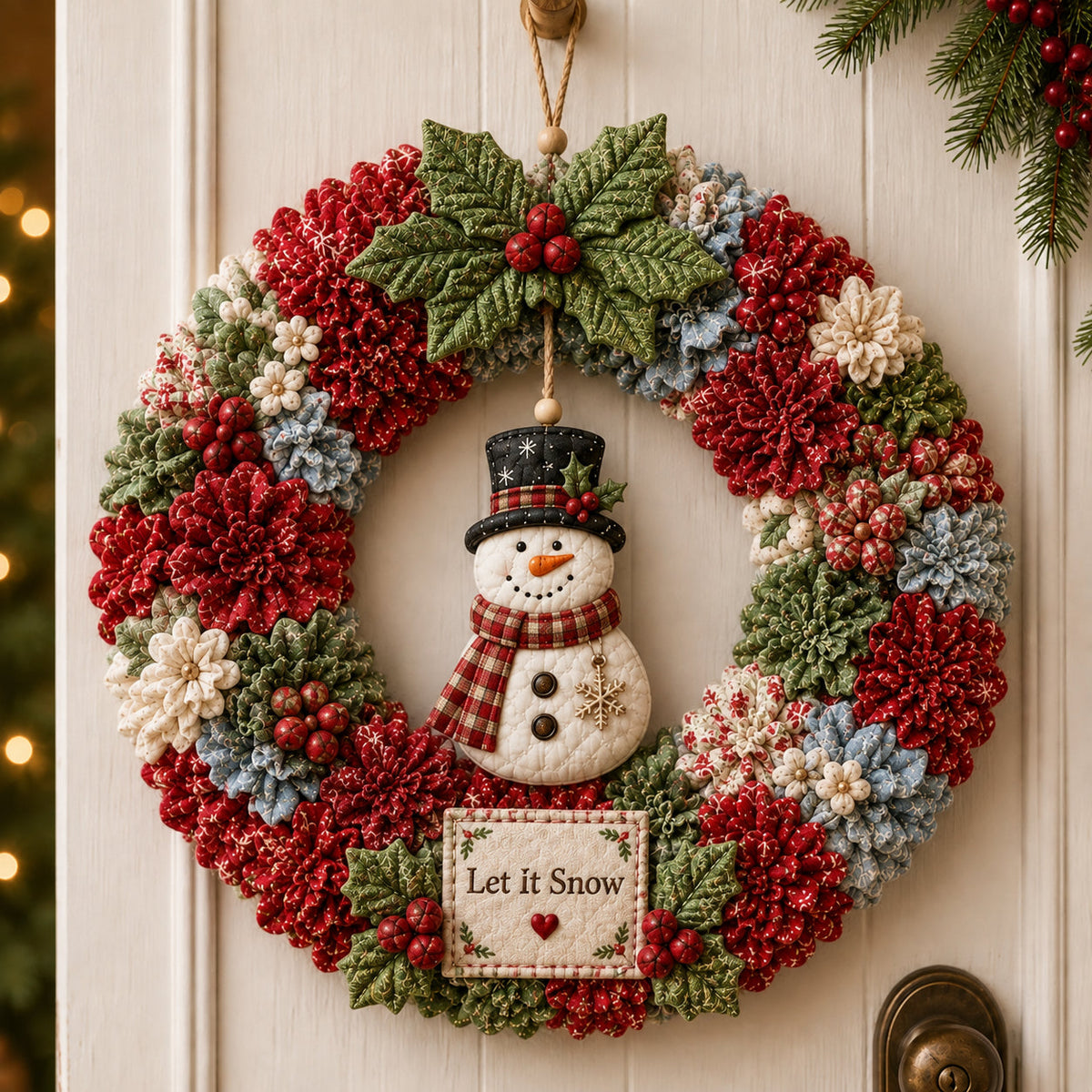 🔥 49% ZNIŻKI – OSTATNI DZIEŃ! 🎄 Zestaw DIY do wykonania świątecznego wieńca techniką wbijania tkaniny